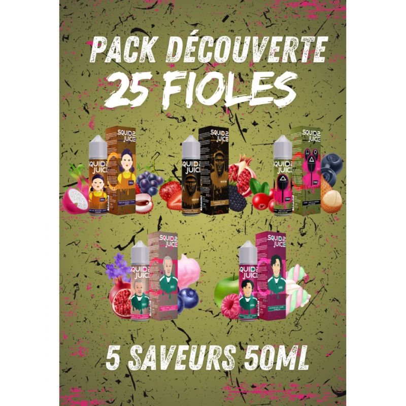 PACK DÉCOUVERTE SQUID JUICE 2 50ML (25 FIOLES )